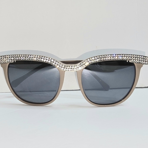 Perverse Accessories - Perverse Camel Color Rhinestone Glasses in Great Condition
